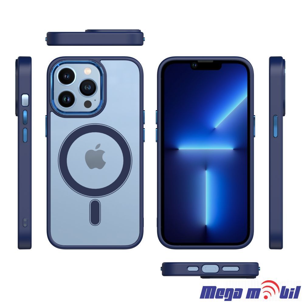 Futrola iPhone 14 Magsafe Acrylic dark blue.